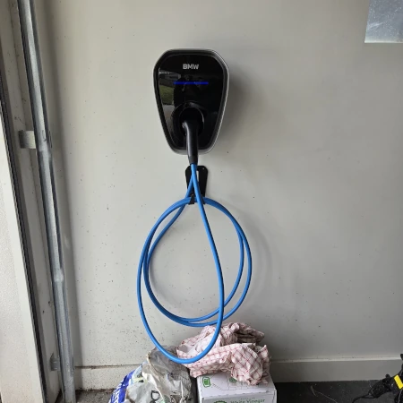 Electrician installing BMW Wallbox