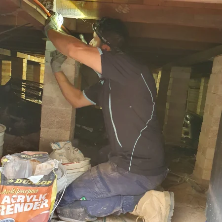 Crawl space electrical work